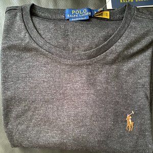 POLO Ralph Lauren Short Sleeve T-Shirt, Custom SlimFit, Grey, Size S (NWT)